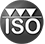 Logo ISO Representação em preto e branco