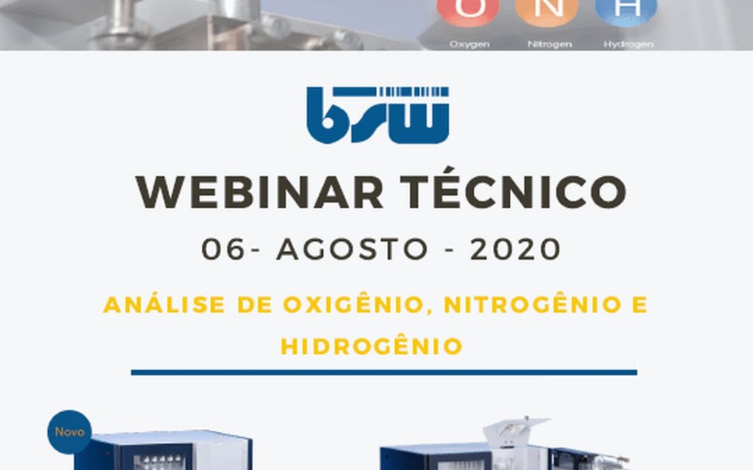 Webinar Técnico – Analisador Oxigênio Nitrogênio Hidrogênio (BSW)